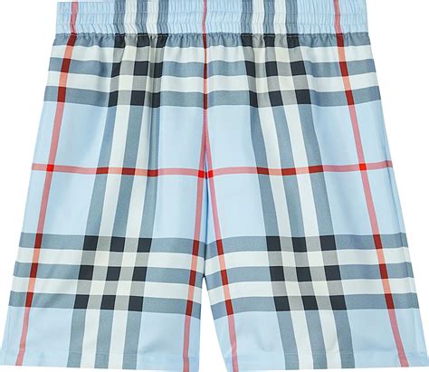 bade shorts burberry|Burberry light blue melange shorts.